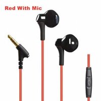 YINCROW RW-100 HiFi Super Bass Earphone With Mic Half in-ear headset Wired 3.5MM Earphones RW919 RW777 X6 P1 DT6 PT15 PT25 MS16 - Màu đỏ với Mic