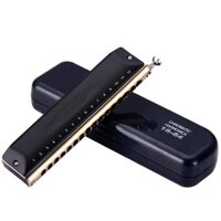 YINGJUN Chromatic Harmonica 16 Holes 64 Tone Mouth Organ Instrumentos Key C Professional Musical Instruments Harp (Color : Black ABS Comb Key C)