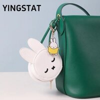 YINGSTAT Túi đựng tai nghe , Thỏ có móc chìa khóa Mặt dây chuyền Acrylic Ví đựng tiền xu, Chìa khóa nhỏ bền đáng yêu
