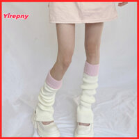 Yirepny 1 Đôi Tất Giữ Nhiệt Giữa Ống Cho Học Sinh Phong Cách Preppy Chân Ấm Đan