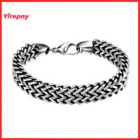 Yirepny Nam Vòng Tay Inox Lắc Tay Thiết Kế Đơn Giản Vintage Rắn Dây Chuyền Trang Sức