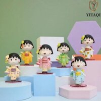 Yitaqi Chibi Maruko Chan Kimono Hoạt Hình Búp Bê Đồ Trang Trí PVC Trẻ Em Quà Tặng Nhân Vật Đồ Chơi Sưu Tập Moldel Kawaii Đồ Chơi Mô Hình