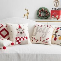Yitaqi Giáng Sinh Thêu Gối 45x45cm Chăn Ga Gối Supplier Giường
