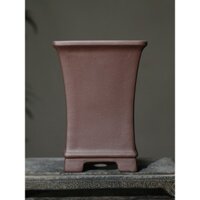 Yixing Đất Sét Tím Chậu Hoa Phong Lan Chậu Hẹp Vuông Biển Hiệu Ống Phong Lan Chậu Cây Cảnh Đất Sét Tím Để Bàn Chậu Cây [A602]