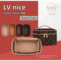 【YiYi】lót túi giữ form LV nice nano/mini/BB chia ngăn túi (Giữ chặt hình dạng túi xách, cải thiện không gian thu nạp túi xách)