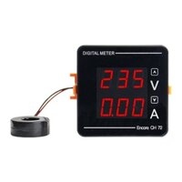 YJCNELCR Đồng hồ đo dòng điện áp kỹ thuật số  Màn hình LED Amp Volt- Meter 2 trong 1 Máy kiểm tra AC50-500V AC1-120A Vôn kế Ampe kế Ampe kế