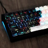 Ymdk Đường Viền Dây 130 Cherry Profile PBT Doubleshot Đèn Nền keycap Cho 104 96 87 84 68 61 MX Bàn Phím Cơ