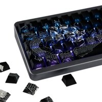 Ymdk Rồng Trung Quốc Keycaps 78 Phím Thuốc nhuộm PBT chiếu sáng bên Sub Cherry Profile Shine Through cho bàn phím cơ 60 / 61 / 64 / 68 MX