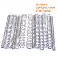 [Ymh] Lò xo nén thép 65Mn (d 2.0mm, OD 42 / 44 / 45mm, dài 50-150mm )