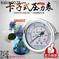 Yn60zk Trục Kẹp Loại Giá Đỡ Chống Sốc Đồng Hồ Đo Áp Suất Chống Sốc Dầu Chân Không Nước M14 * 1.5 1 / 4 Sheng