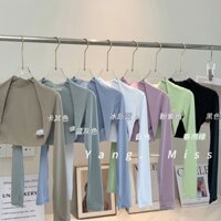 Yoga Nữ Yoga Top Áo Khoác Ice Silk Khăn Choàng Chống Nắng Xuân Hè Mỏng Phong Cách Tay Dài