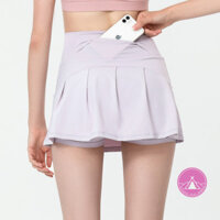 Yoga Váy Ngắn Cao Cấp Nâng Hông Thoáng Khí Chống Eo Chữ A Váy Thể Dục Thể Thao Chạy Bộ Váy Tennis