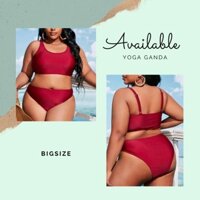 [YOGAGANDA] Bộ bikini đỏ bigsize