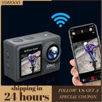 Yohooo Camera dưới nước 16MP 1080FHD hành động 30fps với 2in 1,4 inch Màn hình màu kép máy quay máy quay không thấm nước để lặn với ống thở rộng 120 độ