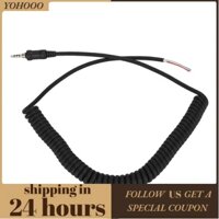 Yohooo Speaker Microphone Cable  Curly Black Durable PVC Replacement  Cord for VX-7R