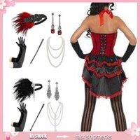 Yoi 1920 Flapper Đảng Trang Phục Phụ Kiện Dành Cho Nữ Vintage Kim Cương Giả Mũ Đội Đầu Tua Rua Bông Tai Trang Điểm Đảng Mặc