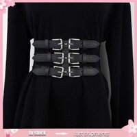 Yoi Punk Thắt Lưng Nữ Da PU Skinny Body Có Thể Điều Chỉnh Thắt Lưng Có Dây Treo