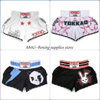 [YOKKAO] Hot bán mới Muay Thái quần short chiến đấu Muay Thái quần áo cho nam giới và phụ nữ bãi biển đồng phục trẻ em chiến đấu quần áo tập thể dục mẫu in tốc độ khô hấp thụ mồ hôi thời trang in quần đấm bốc