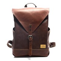 Yonder Bags Spark Vegan Leather Vintage Backpack, 14 in Laptop backpack, Faux Leather Backpack (Light Brown)