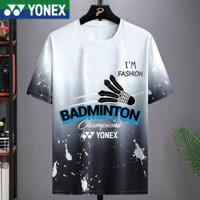 Yonex Cầu Lông Quần Áo 2024 Mới DIY 3D Cầu Lông Quần Áo Thi Đấu Thể Thao Áo Thun Tay Ngắn Cho Nam Nữ Kid Yonex Áo Sơ Mi