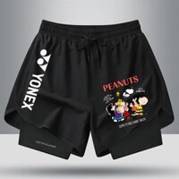 Yonex Cầu lông, Quần vợt, Bóng chuyền Quần short tập luyện mới Thoải mái, giản dị, dáng rộng, Quần áo thể thao đi bộ đường dài và đi xe đạp ngoài trời dành cho nam và nữ