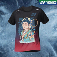 Yonex Mới Quần Áo Cầu Lông Quần Áo Phiên Bản Thi Đấu Nam Nữ Tay Ngắn Đội Đồng Phục Nhanh Khô Bốn Màu In Văn Hóa Áo Thun