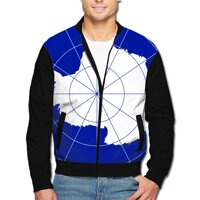 Yongchuang Feng Men's Bomber Jacket Antarctica Aviator Jacket Bike Motorcycle Coat