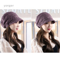 Yonger Openwork Móc Nữ Mũ Turban Mềm Beanies Bonnet Mũ Nữ Skullies Mũ Hip Hop Tấm Che Mũ Đầu Mũ