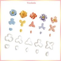 Yoo 10 Chiếc Hoa Đất Sét Cắt Cánh Hoa Đất Sét Cắt Khuôn Đất Sét Bộ Để Làm Bông Tai
