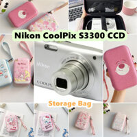 [Yoshida] Dành Cho Nikon CoolPix S3300 CCD Túi Bảo Quản Máy Ảnh Kích Thước 10x16.2cm Hoạt Hình Đơn Giản Với Túi Chống Thấm Nước Chống Rơi Túi Máy Ảnh