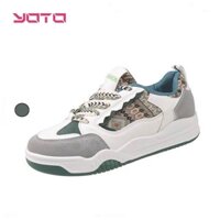 YOTO Thời Trang Màu Xanh Lá Cây Kaki Giày Giản Dị Thấp Hàng Đầu Hàn Quốc Thời Trang Nữ Sneaker