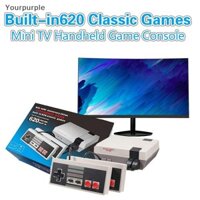 You Mini TV Cầm Tay Gia Đình Giải Trí Video Máy Chơi Game AV Đầu Ra Tích Hợp 620 Trò Chơi Cổ Điển Tay Cầm Chơi Game Kép VN