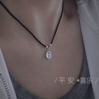 {You Ruo An Good Pooh Sunny Day} Mặt dây chuyền S999 Bạc nguyên chất Phong cách Trung Quốc Đơn giản Vòng cổ bạn gái Bạc Sterling Quà tặng nữ