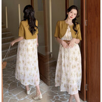 Young Mom | Set váy bầu kèm áo khoác SET165 mùa hè mát mẻ, hàng nhập Quảng Châu Thai sản Thai kỳ Thoải mái