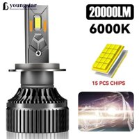 Youngstar 1 Đèn Pha LED Ô Tô H1 H8 H11 HB3 HB4 9005 9006 H4 H7 Đèn LED 6000K Đèn LED Tự Động Chạy Bóng Đèn DC 12V 35W E4R6