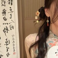 [Youqianhua] Kẹp tóc kiểu mới phong cách Trung Quốc hoa đồng xu tua rua Xuanxue phụ kiện tóc phụ kiện tóc nữ kiểu Hanfu