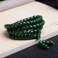 Youqing Vòng Tay Chuỗi 108 Hạt Đá Ngọc Bích Phong Cách Phật Giáo Cổ Điển Thời Trang Cho Nam Và Nữ