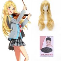 Your Lie in April  Cospaly tóc giả Miyazono Kaori tóc xoăn vàng Arima Kousei tóc giả đen