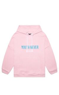 Youth Never Returns Oversized Hoodie In Pink