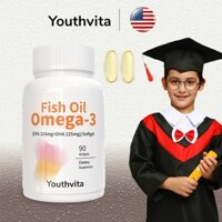 Youthvita Omega 3 Fish Oil 1000mg, EPA DHA Triple Strength for Heart, Eye, Brain, Joint Health,Chiết xuất dầu cá