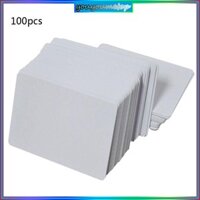 Youyo 100 Chiếc Cao Cấp Trắng Trống In Phun PVC Thẻ ID Nhựa Trắng Hai Mặt In DIY ID Huy Hiệu Thẻ