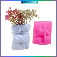 Youyo Bình Nhựa Khuôn Cặp Đôi Búp Bê Khuôn Silicon Cây mọng Nước Chậu Hoa Khuôn