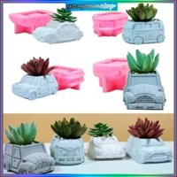 Youyo Handmade Xe Buýt Hình Ô Tô Chậu Hoa Khuôn Đựng Bút Khuôn Silicon
