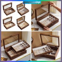 Youyo Walnut Trang Sức Tổ Chức Với Bộ Chia Phụ Kiện Trang Sức Giá Đỡ Hộp Bảo Quản Rộng Rãi Cho Vòng Cổ Bông Tai Rin