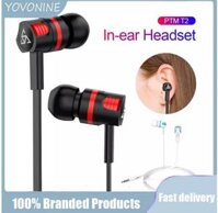 YOVONINE Tai Nghe Nhét Tai PTM 3.5Mm Tai Nghe Thể Thao Âm Thanh Nổi Siêu Trầm Kèm Mic Cho Điện Thoại Iphone Samsung Xiaomi Tai Nghe