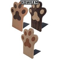 Yowfem Cat Claw Bookend, Kệ sách chống trượt dễ thương, Hộp đựng sách hoạt hình bằng gỗ 2025