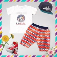 [Yoyo Cao Cấp] Đồ Bộ Bé Trai Size 10kg-35kg Chất Cotton Co Giãn 4 Chiều Siêu Mềm Mịn Hình Đại Bàng-1401/2