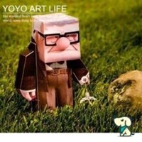 Yoyo KN2 Nhà Bay Du Lịch Ghi Chú Phiên Bản Đơn Giản Cũ Carl Phim TV 3d Giấy Mẫu diy Handmade Búp Bê zg03
