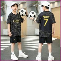 Yp2 22/23 childrens set paris saint jersey third away mbappe football tshirt quần short trẻ em suit py2