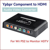 Ypbpr Component Sang HDMI Audio Video Converter 1080P 5 RCA YPbPr Video Sang HDMI Audio Extractor Adapter Cho Wii PS2 Để Màn Hình TV